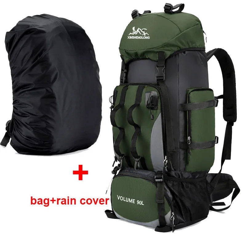 90L Waterproof Hiking & Camping Backpack – Large Outdoor Trekking Rucksack