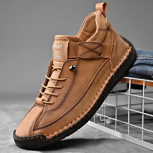 BreezeLoaf – Handmade Breathable Leather Slip-On Loafers
