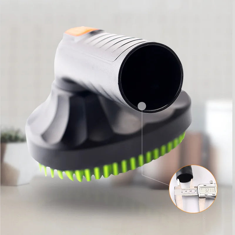 Pet Hair Vacuum Brush Nozzle – Massage & Fur Remover Attachment for Cats & Dogs