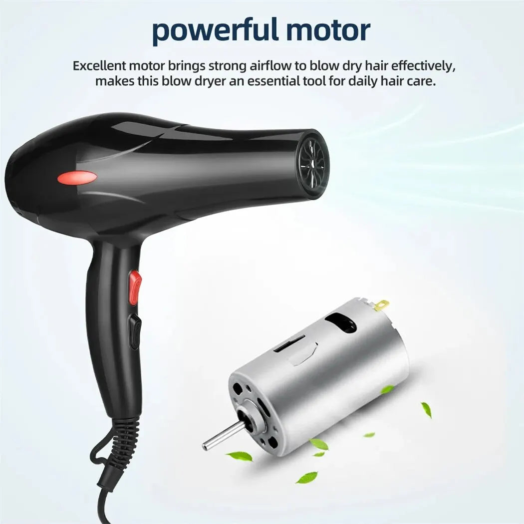 CkeyiN 1600W Professional Hair Dryer – Negative Ion Blow Dryer with Diffuser & Concentrator