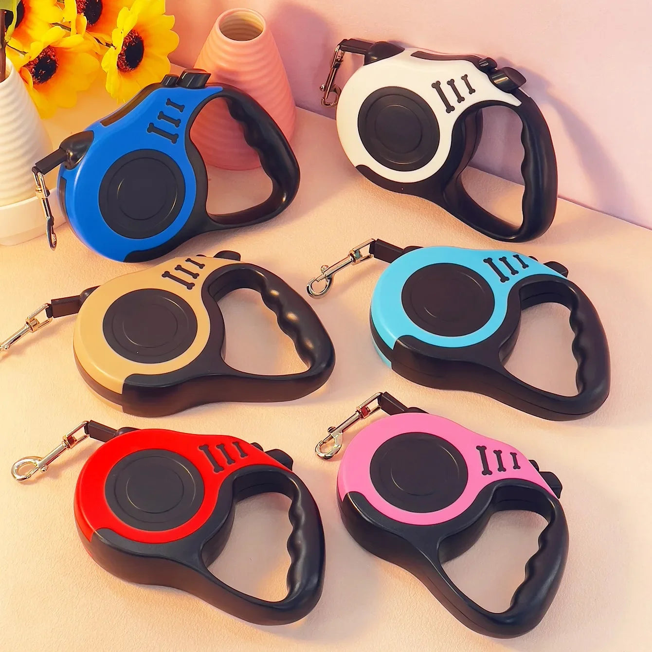 3M/5M Retractable Dog Leash – Durable Nylon Lead for Small to Large Dogs & Cats