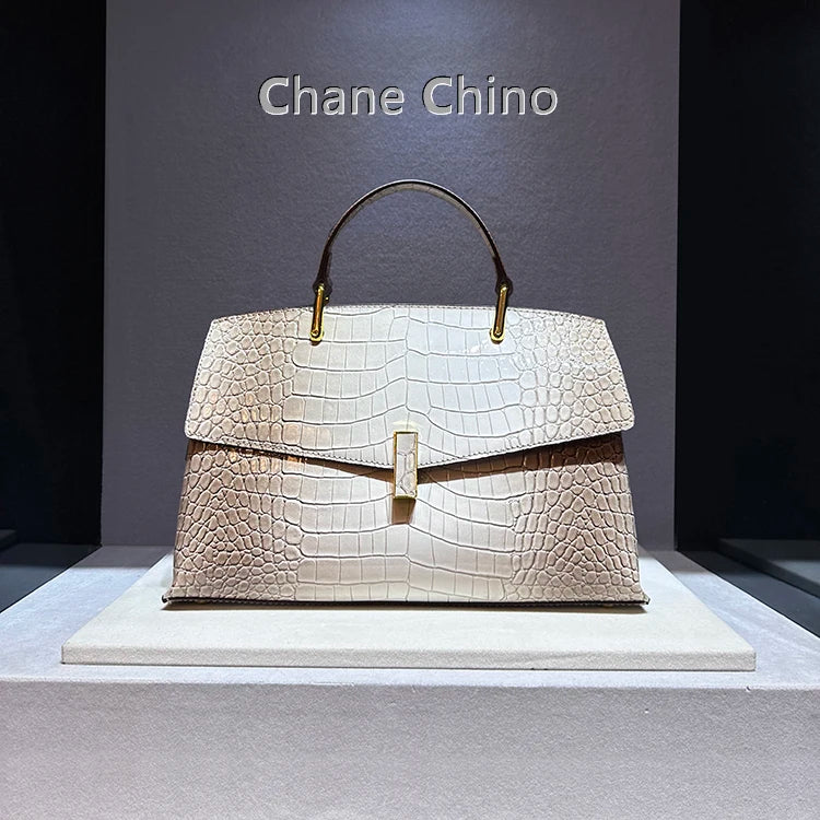 Crocelle – Luxury Croc-Pattern Shell Shoulder Bag