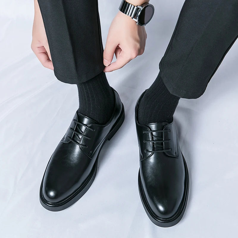 ItaliaForm – Men’s Luxury Pointed Leather Oxford Shoes