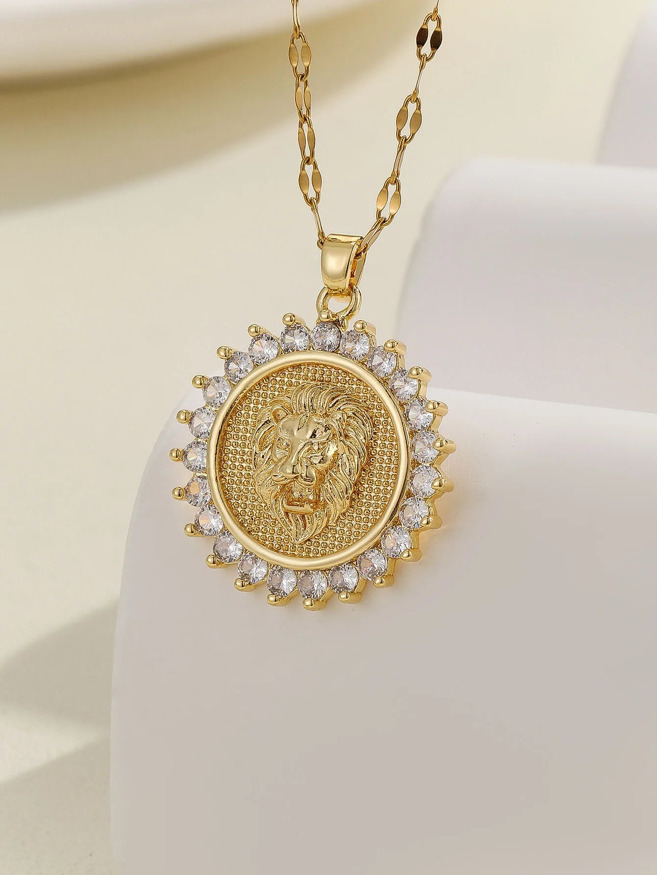 Santa Maria Micro-Inlaid Zircon Necklace – Colorful Religious Fashion Jewelry