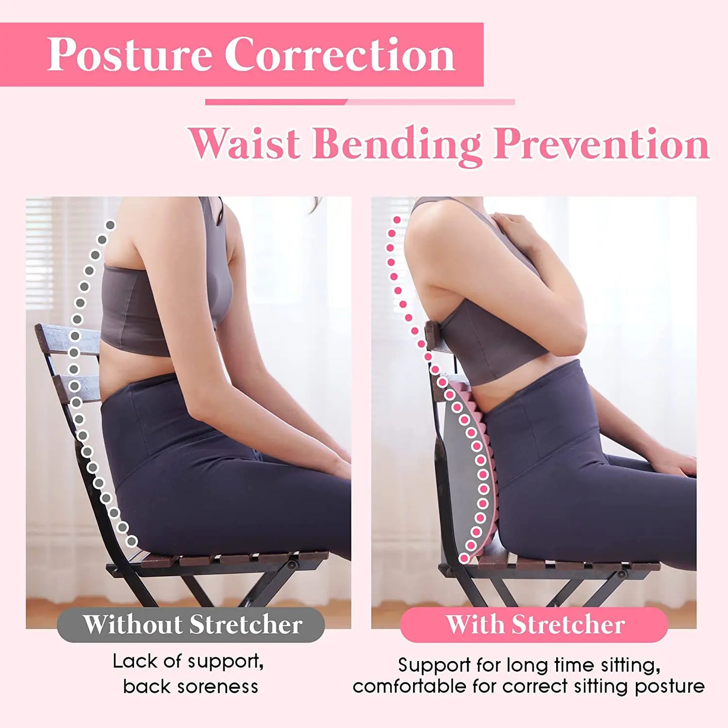 Lower Back Pain Relief Stretcher Pillow – Lumbar Support & Posture Corrector