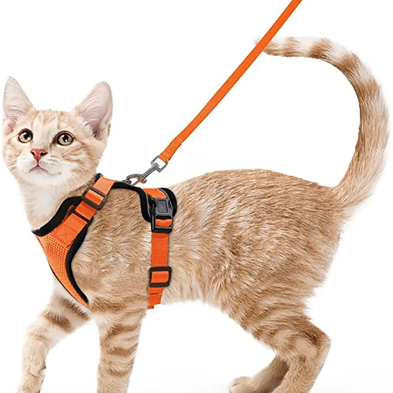 Escape-Proof Cat Harness & Leash – Soft, Adjustable Walking Vest
