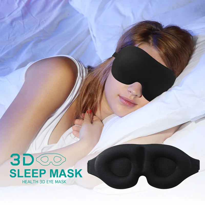 3D Contoured Eye Mask for Sleeping – Light-Blocking Blindfold for Men & Women