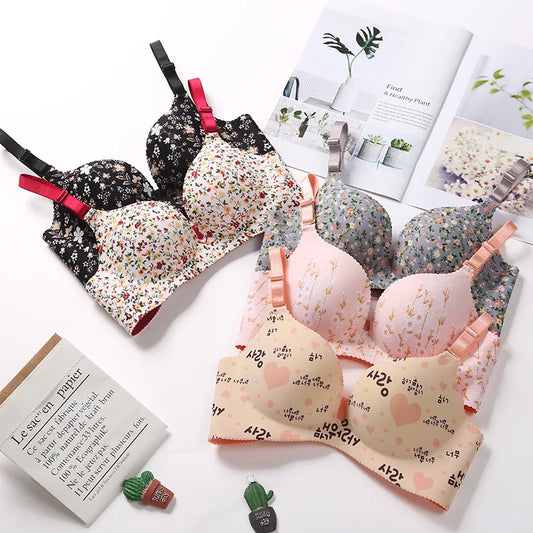 BloomLift – Women's Floral Seamless Push-Up Bra