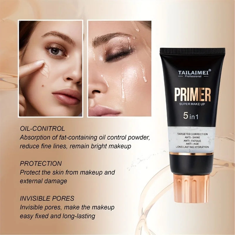 PrimeGlow – Waterproof Transparent Gel Makeup Primer with Avocado & Rose Extract