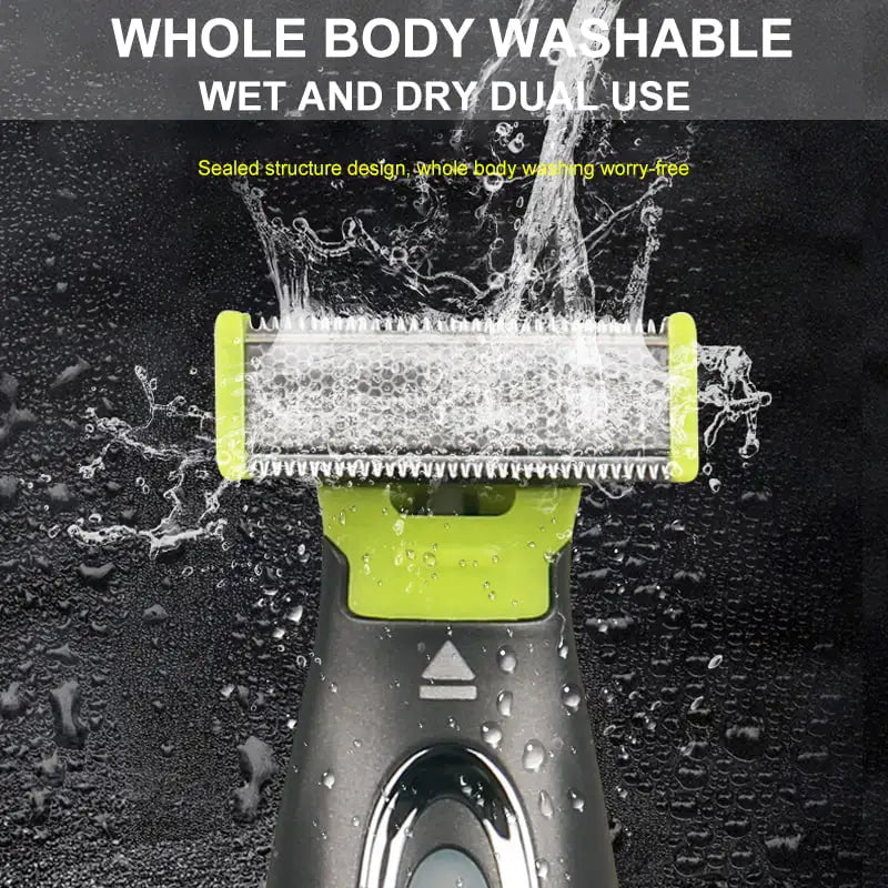 MLG Portable Electric Shaver & Full Body Trimmer – USB Rechargeable with T-Shaped Blade