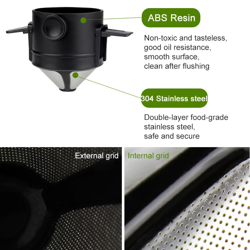 Coffee Dripper – Portable Reusable Filter for Coffee & Tea