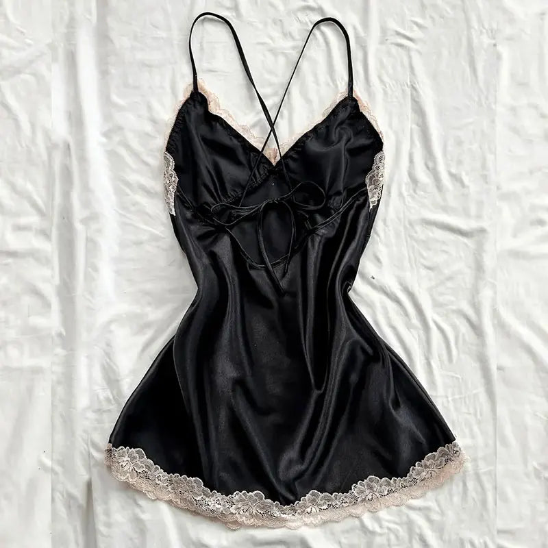 BareMuse – Off-Shoulder Sheer Silk Nightdress
