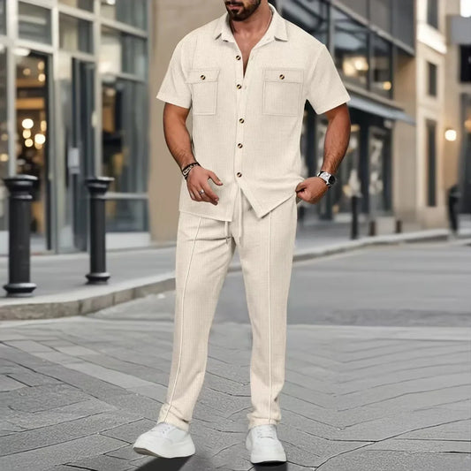 CoastForm – Men's Summer Button-Up Set