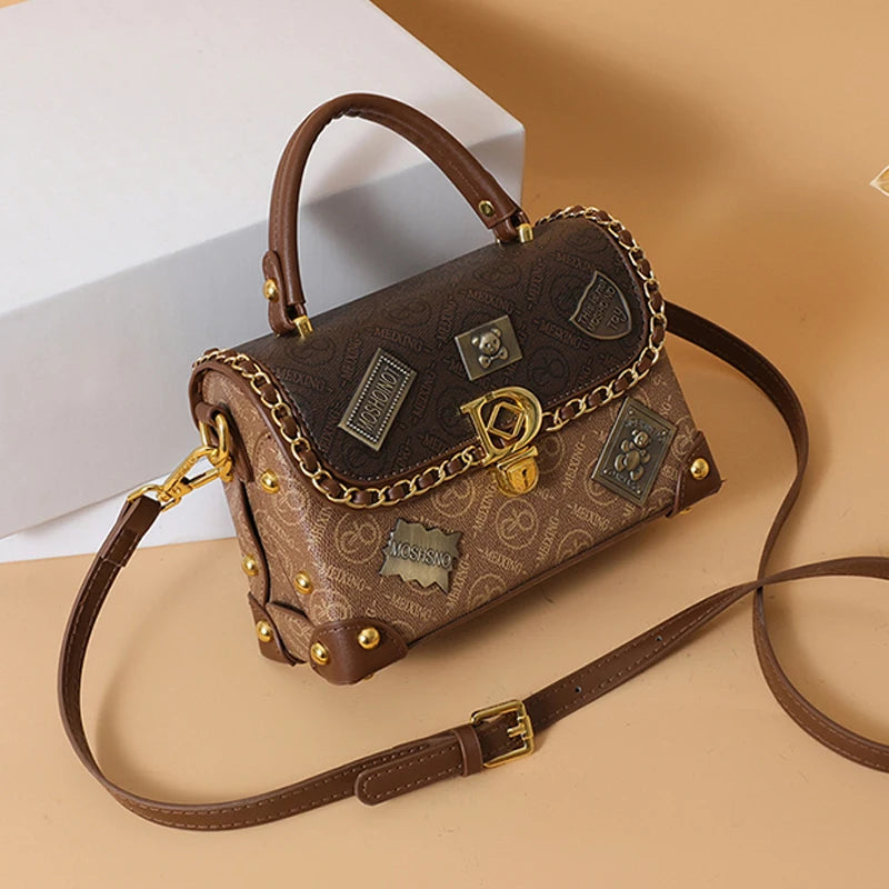 RetroChic – PU Leather Chain Shoulder Crossbody Bag