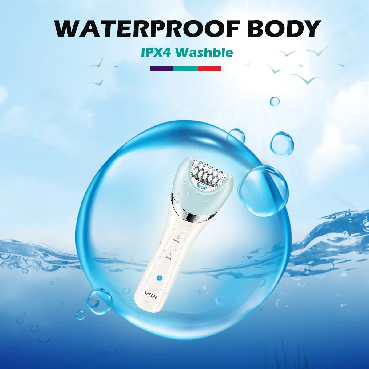 VGR V-703 5-in-1 Women’s Electric Epilator & Hair Remover – Shaver, Bikini Trimmer & Facial Cleaner
