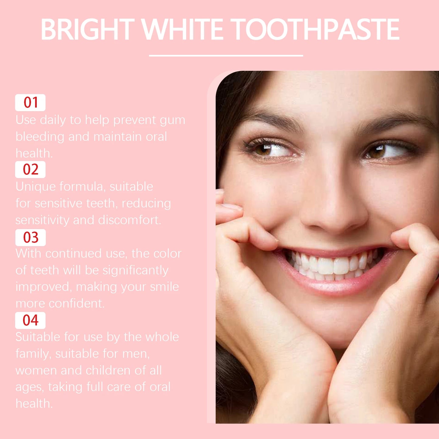 Whitening Toothpaste – Probiotic Stain Removal & Fresh Breath (1–5pcs)