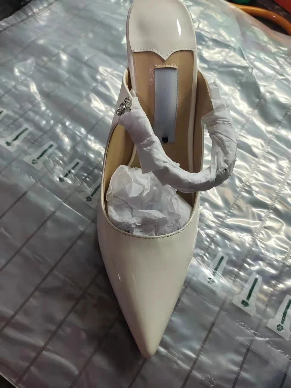 RhinestoneGlow – Pointed Baotou Summer High Heels
