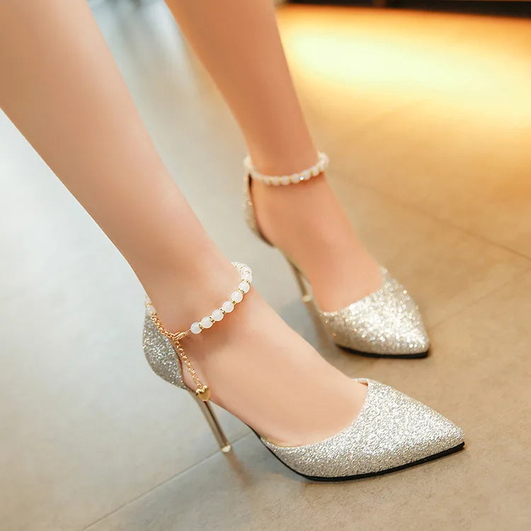 EleganceTrend – Pointed Toe Bridal Pumps