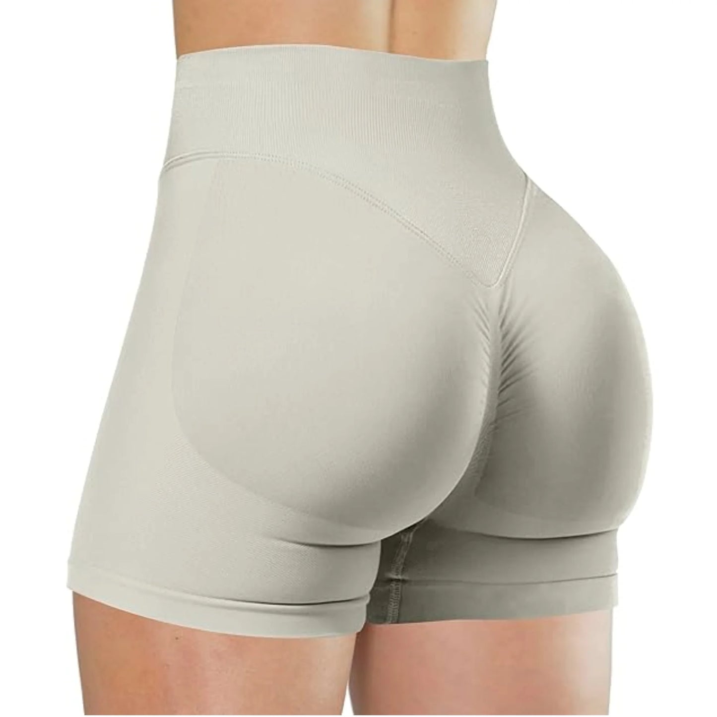 SculptFit Summer High Waist Yoga Shorts – Solid Color, Stylish & Supportive Fitness Bottoms