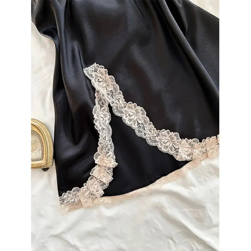 BareMuse – Off-Shoulder Sheer Silk Nightdress