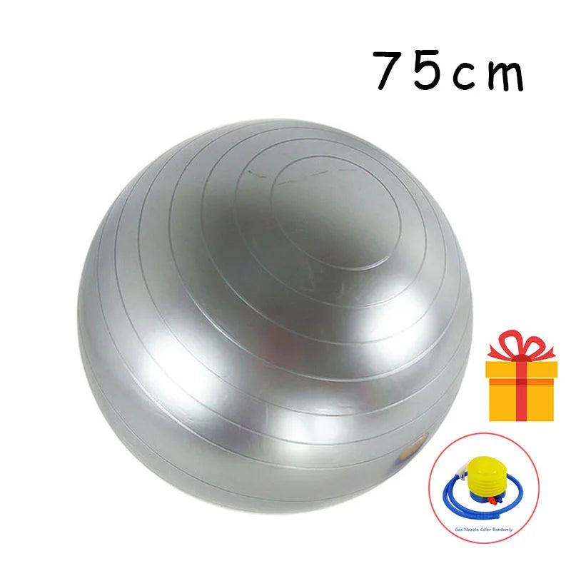 Anti-Burst Yoga Ball – PVC Balance & Exercise Ball (45–85cm)