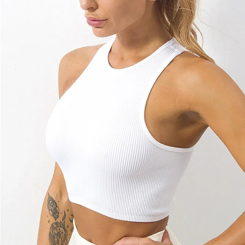 FlexRib – Women's Seamless Ribbed Yoga Crop Top