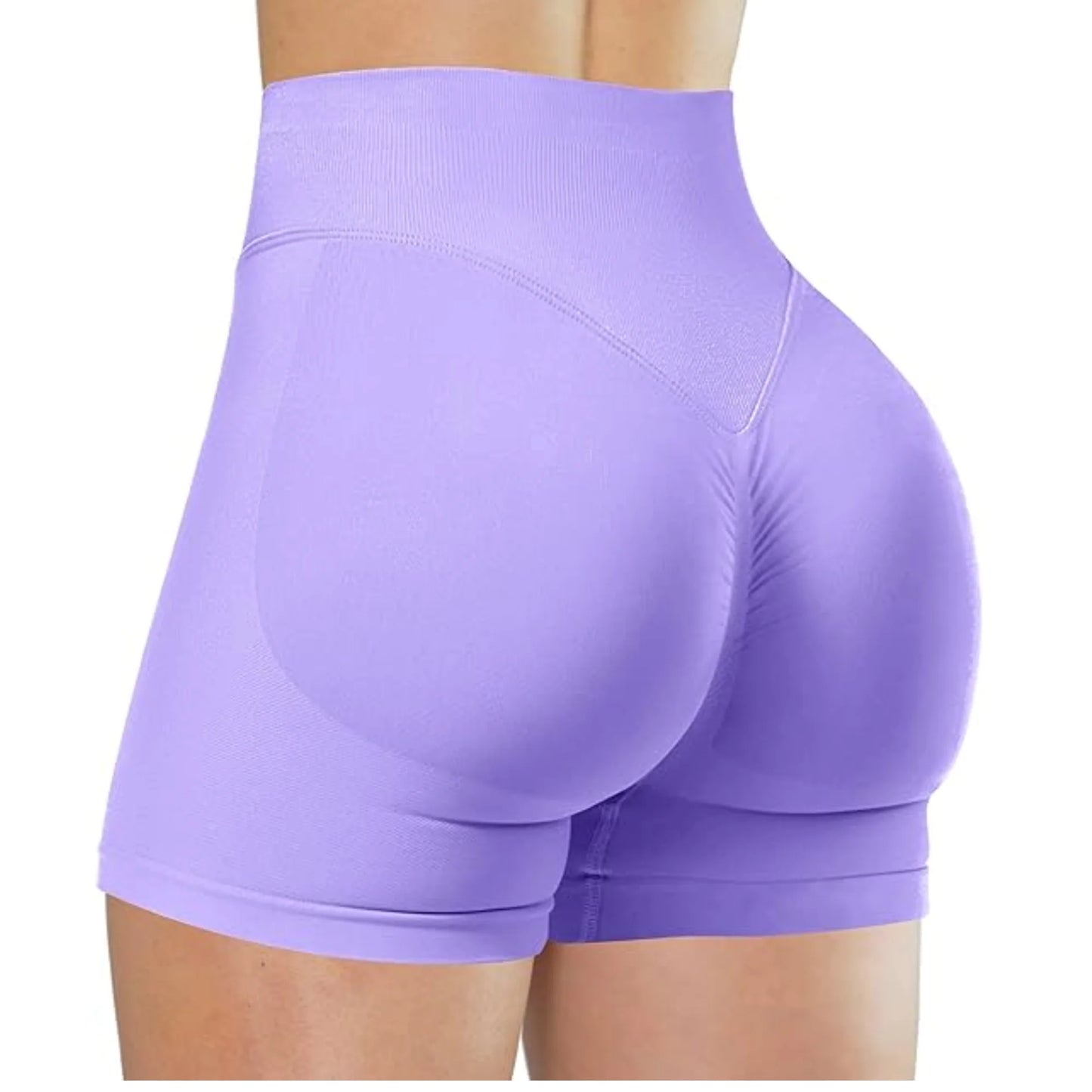 SculptFit Summer High Waist Yoga Shorts – Solid Color, Stylish & Supportive Fitness Bottoms