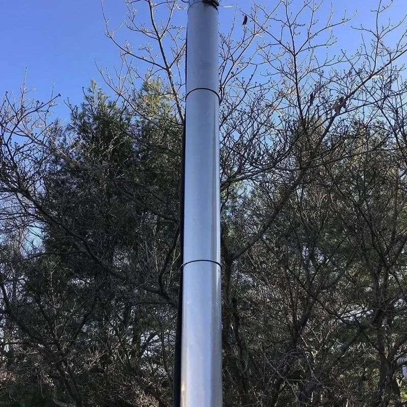 Portable 3m Titanium Chimney with Stainless Steel Cap – Tent Stove Pipe Kit