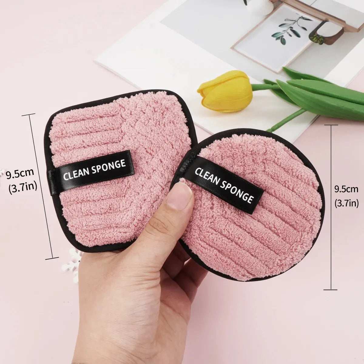 MAANGE Reusable Makeup Remover Pads – 10pcs Soft Microfiber Cotton Rounds