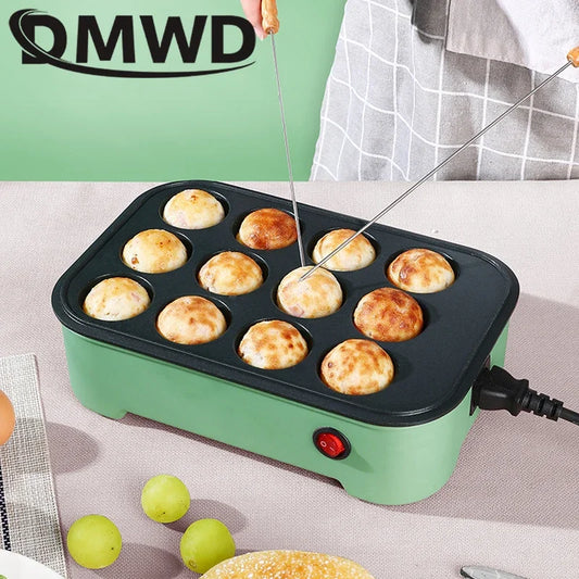 DMWD Electric Takoyaki Maker – Octopus Ball, Pancake & Omelette Grill Pan