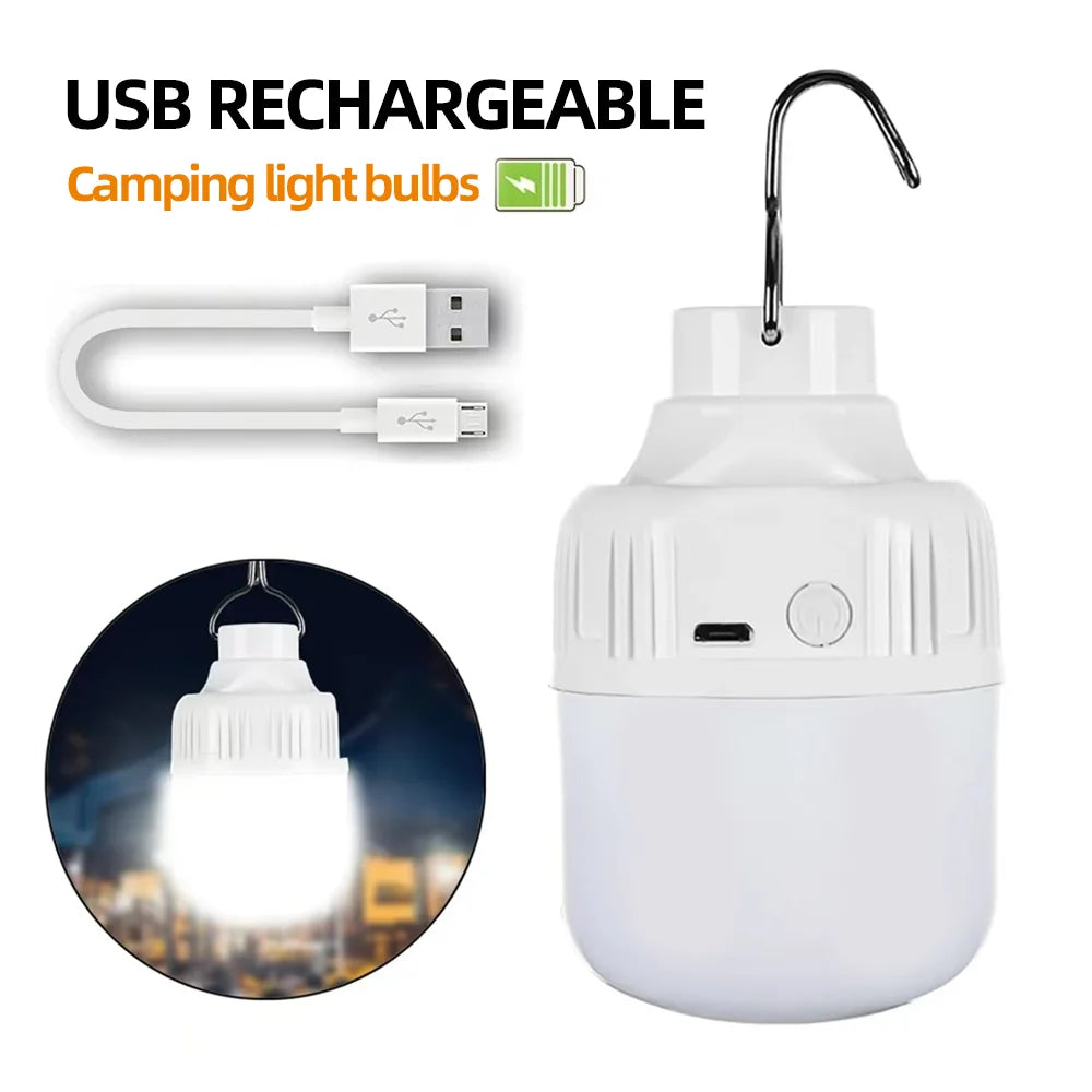 Portable USB Rechargeable LED Camping Light – Hanging Emergency Tent Lamp