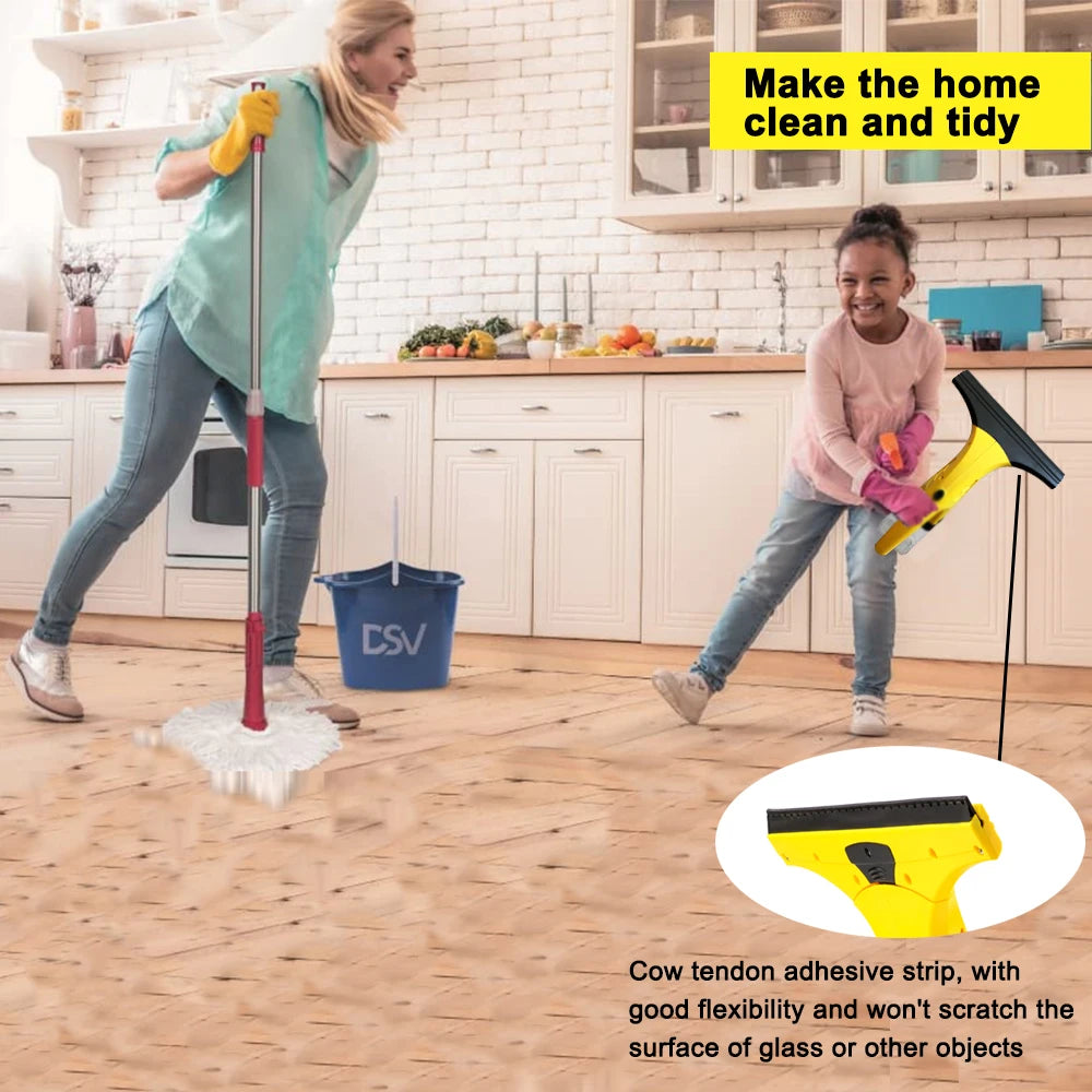 Cordless Window Vacuum Squeegee – Rechargeable Glass Cleaner for Showers, Mirrors & Counters