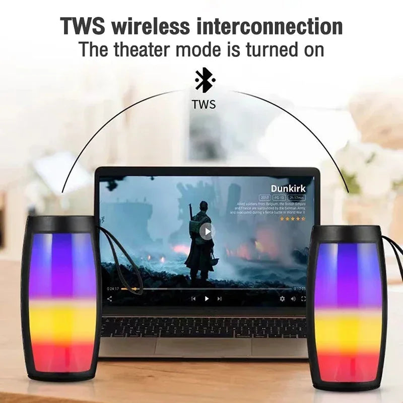 1202 Portable Wireless Bluetooth Speaker – LED Bass Subwoofer for Home, Car & Outdoors