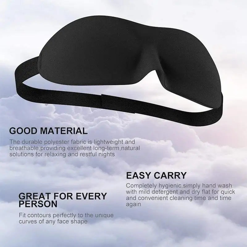3D Contoured Eye Mask for Sleeping – Light-Blocking Blindfold for Men & Women