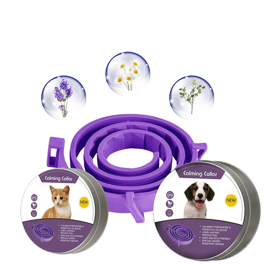 Adjustable Calming Collar for Cats & Dogs – Natural Anxiety & Stress Relief