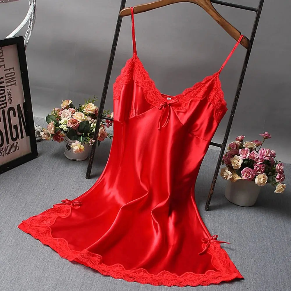 LaceWhisper – Women's Sexy Lace Patchwork Nightdress