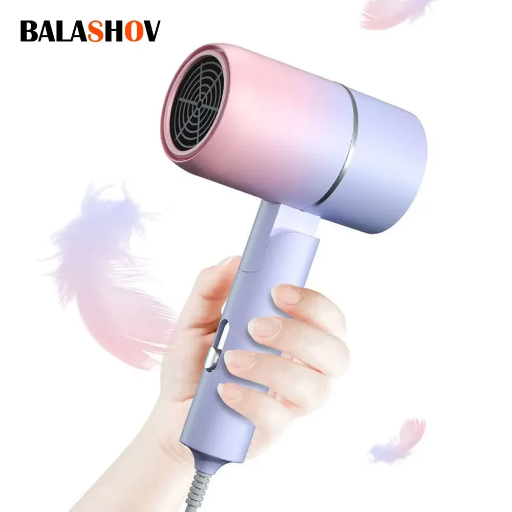 Mini Folding Hair Dryer 750W – Compact Anion Blow Dryer with Travel Bag (220V–240V)