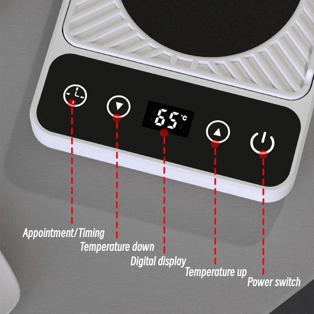 Electric Coffee Mug Warmer – 9-Temp Settings with Timer & Auto Shut-Off for Home & Office