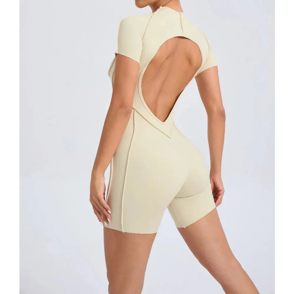 One-Piece Sexy Yoga Jumpsuit – Seamless Athletic Wear for Women