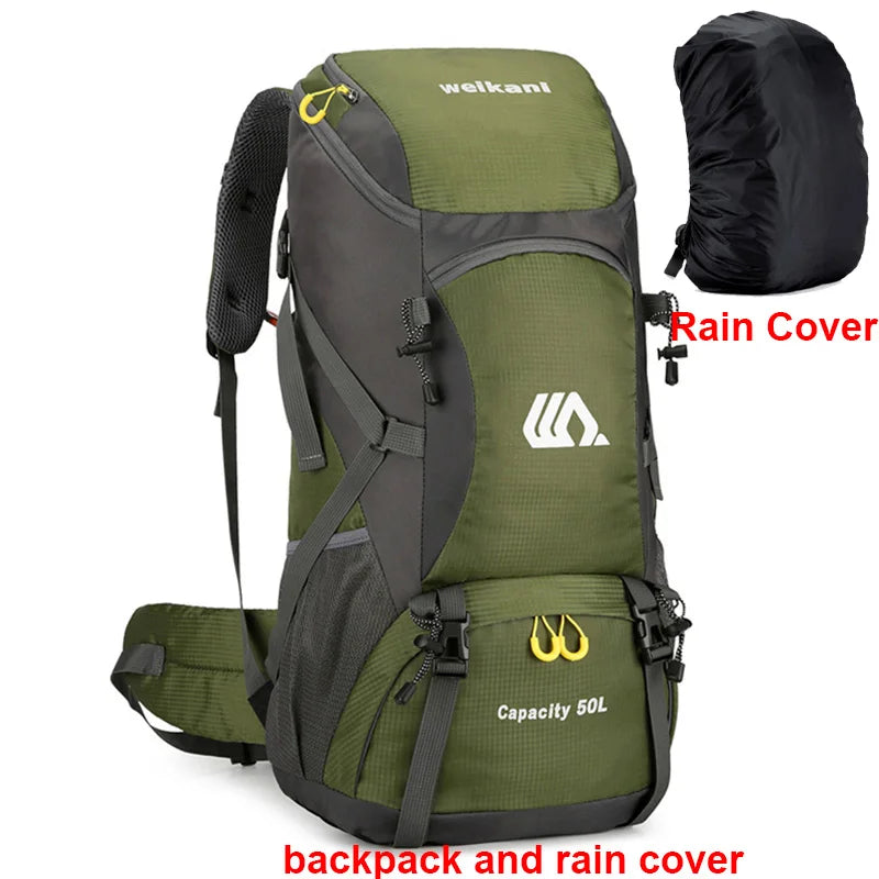 50L Waterproof Travel Backpack – Hiking & Camping Rucksack for Men