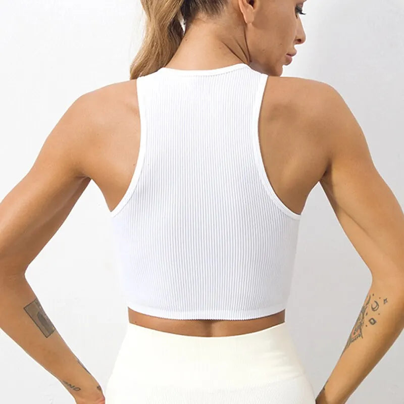 FlexRib – Women's Seamless Ribbed Yoga Crop Top