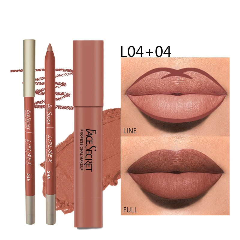 VelvaLips – Matte Lip Liner & Lipstick Duo Set