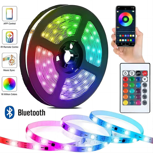 GlowFlex 5050 – USB RGB LED Strip Light with Bluetooth Control