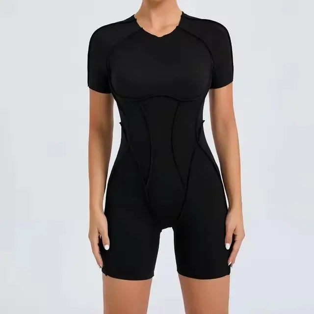 One-Piece Sexy Yoga Jumpsuit – Seamless Athletic Wear for Women