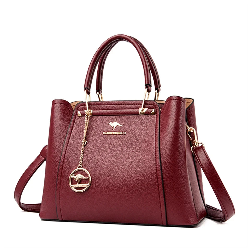 TriLuxe – 2025 3-Layer Large Capacity Leather Shoulder Bag