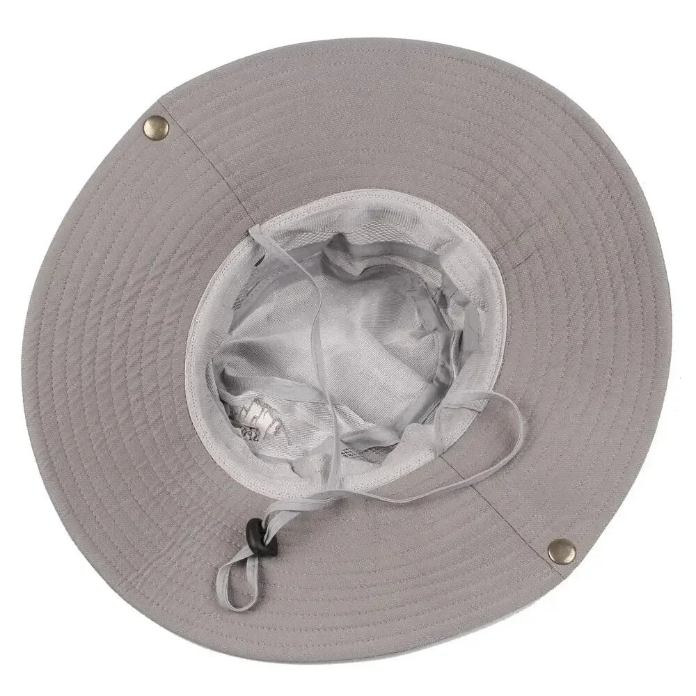 Men’s Summer UV Protection Bucket Hat – Wide Brim Outdoor Sun Hat