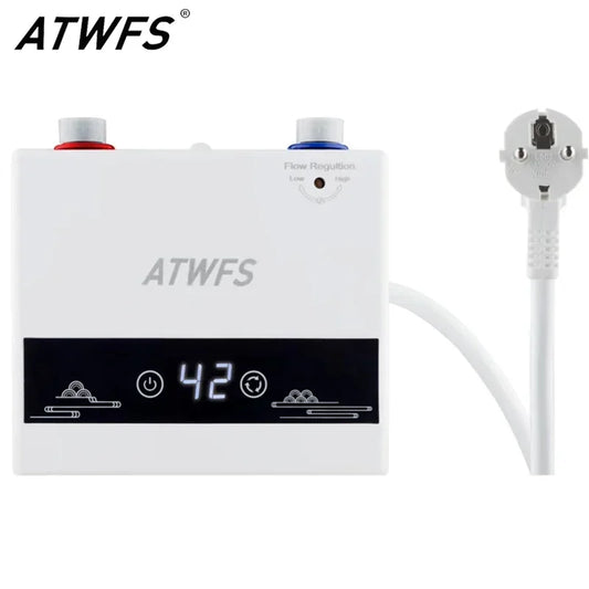 ATWFS 4600W Instant Water Heater – 220V Electric Hot Water System for Shower & Kitchen