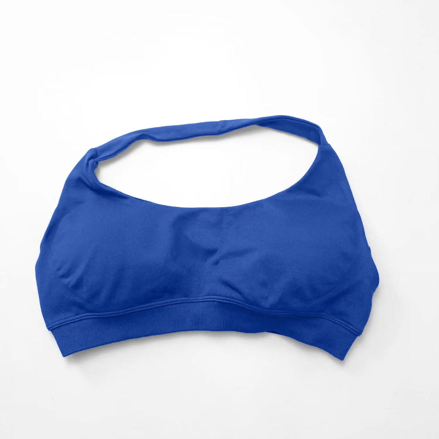 NCLAGEN Impact High-Support Seamless Sports Bra – Push-Up Halter Top with Open Back