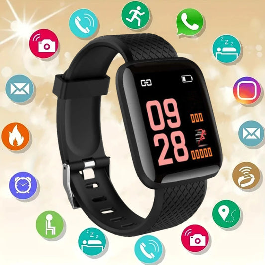 FitPulse 116Plus – Smart Fitness Watch with Heart Rate & Message Alerts