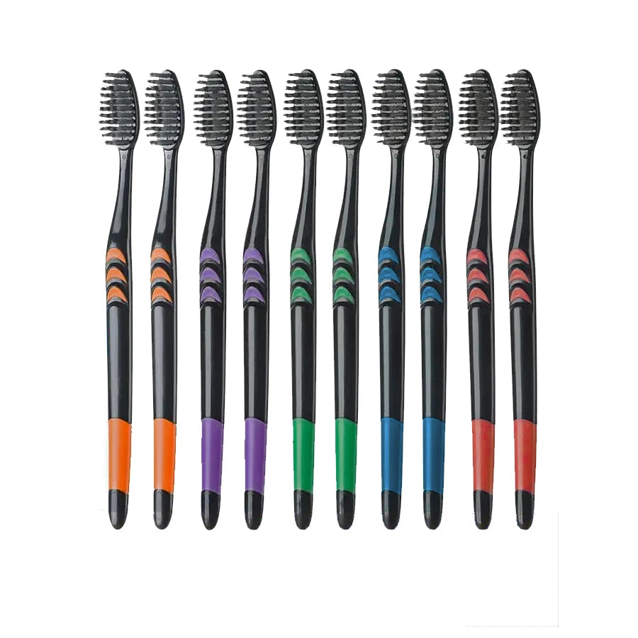 Toothbrush – Soft Charcoal Bristles for Travel & Family (10–20pcs)